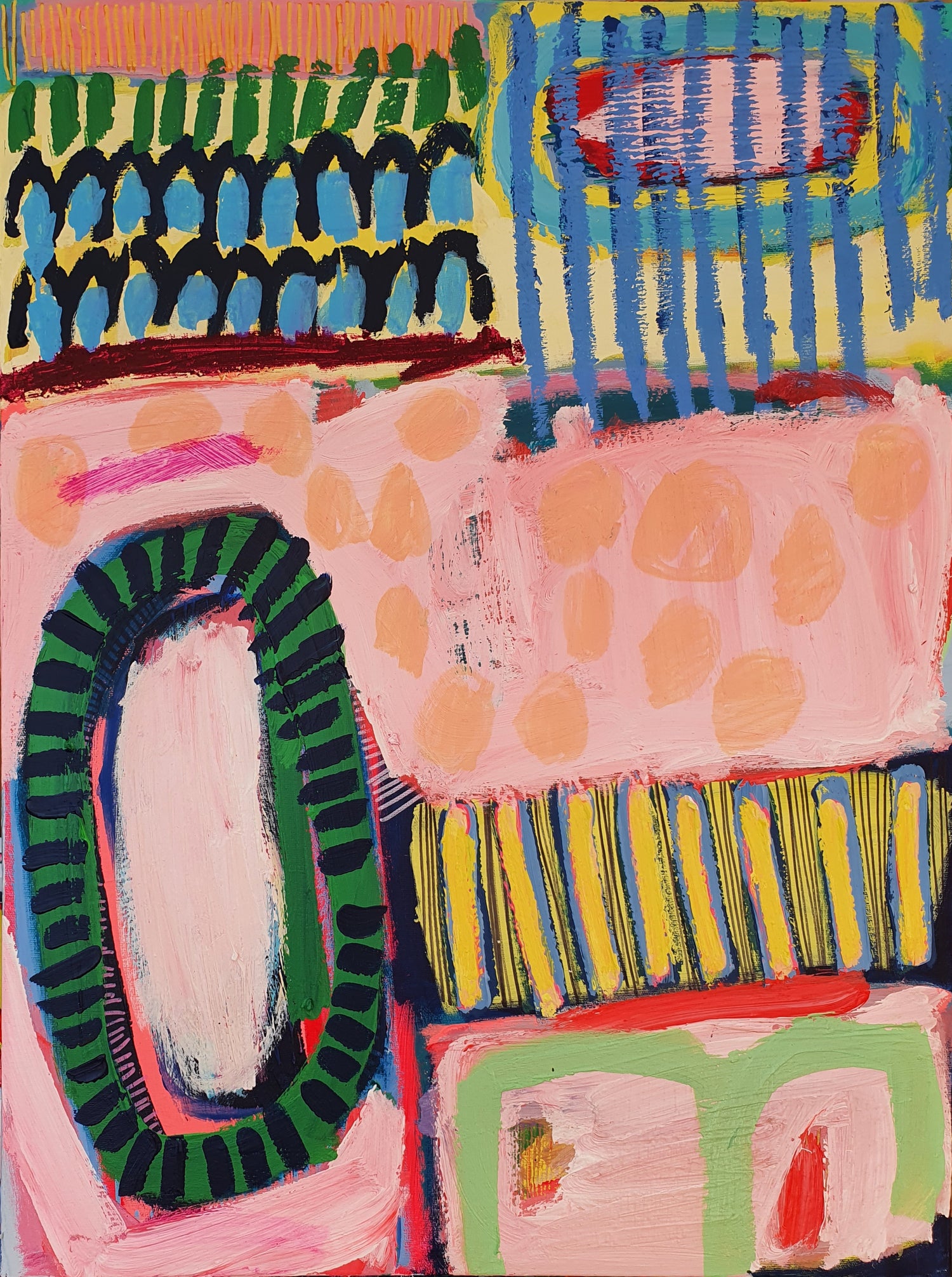 Jessie Woodward colourful abstract painting