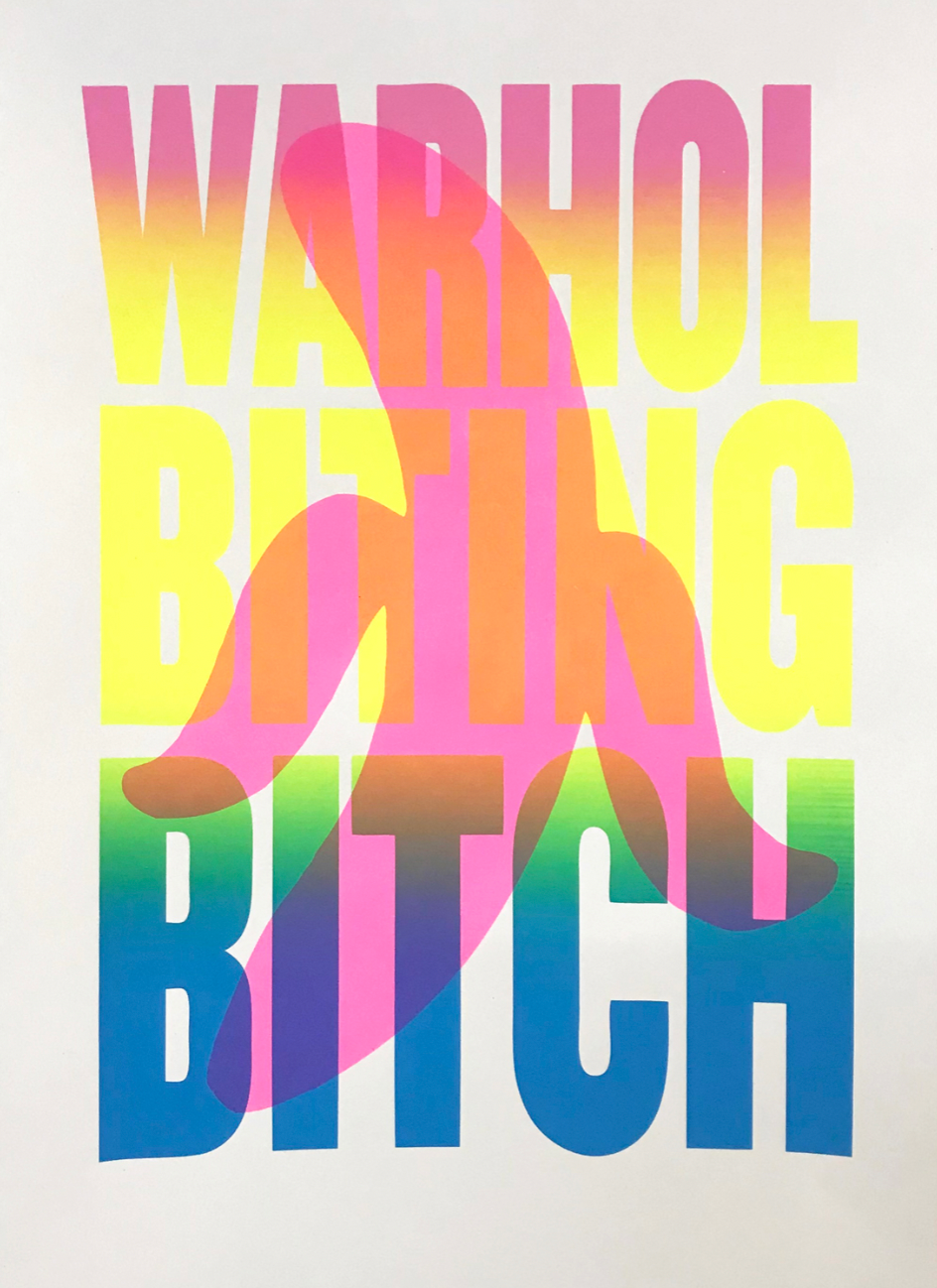 Warhol Biting Bitch, white