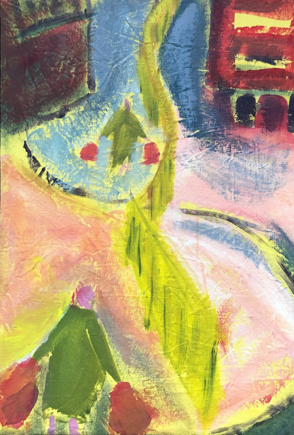 Woman with Pink Bags