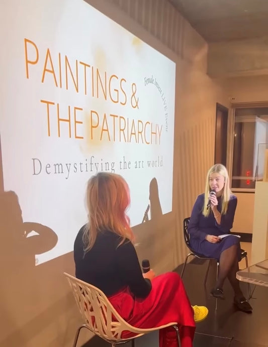 Aunt Joy Amy Gardner Guest Speaker at Female Invest's Event Paintings & The Patriarchy