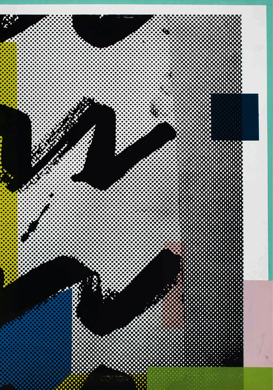 Katy Binks woman artist, abstract original screen print 