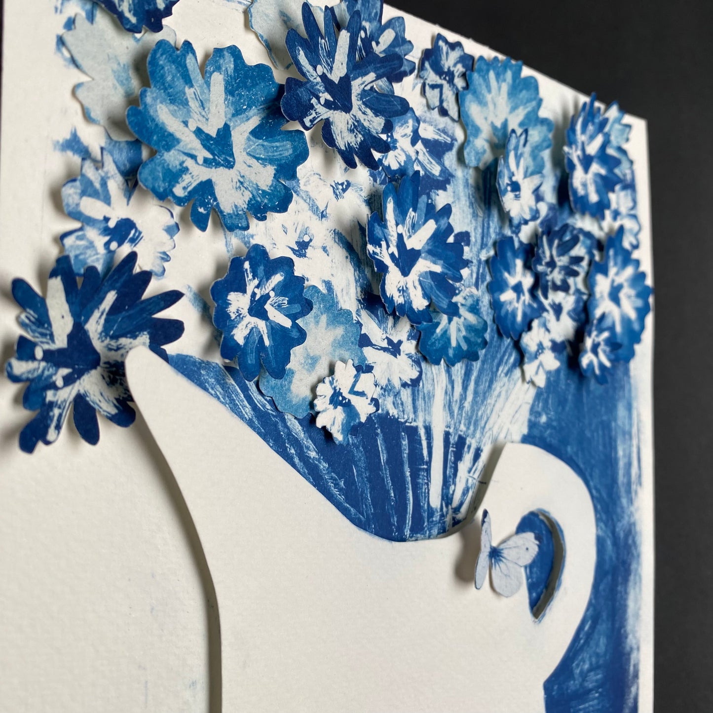 Blue Vase Of Cornflowers
